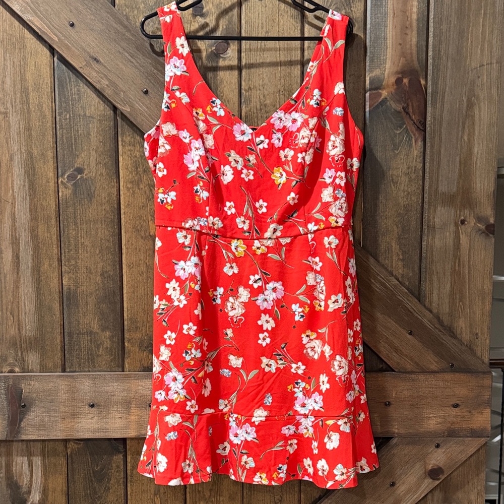 Trixxi Red Floral Dress